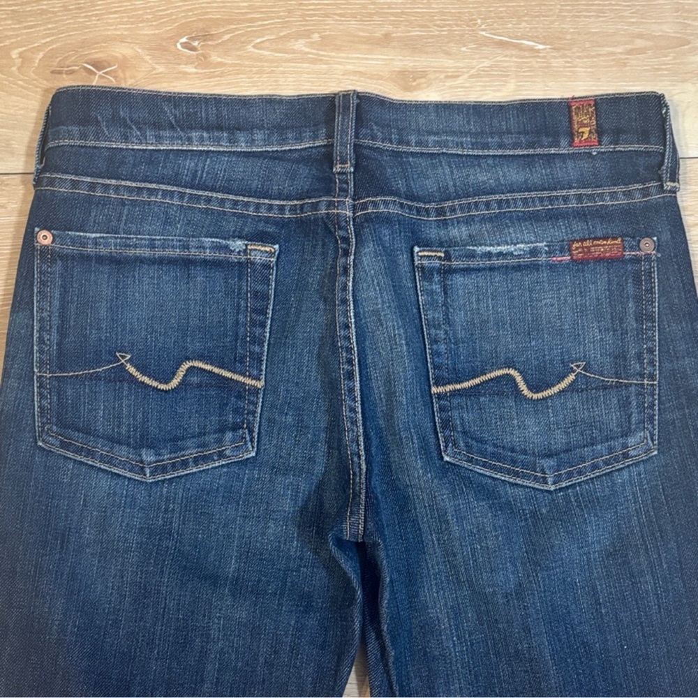 7 For All Mankind Dark Indigo Boot Cut Jeans